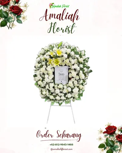 Krans Bunga Duka Cita di Pendowoharjo